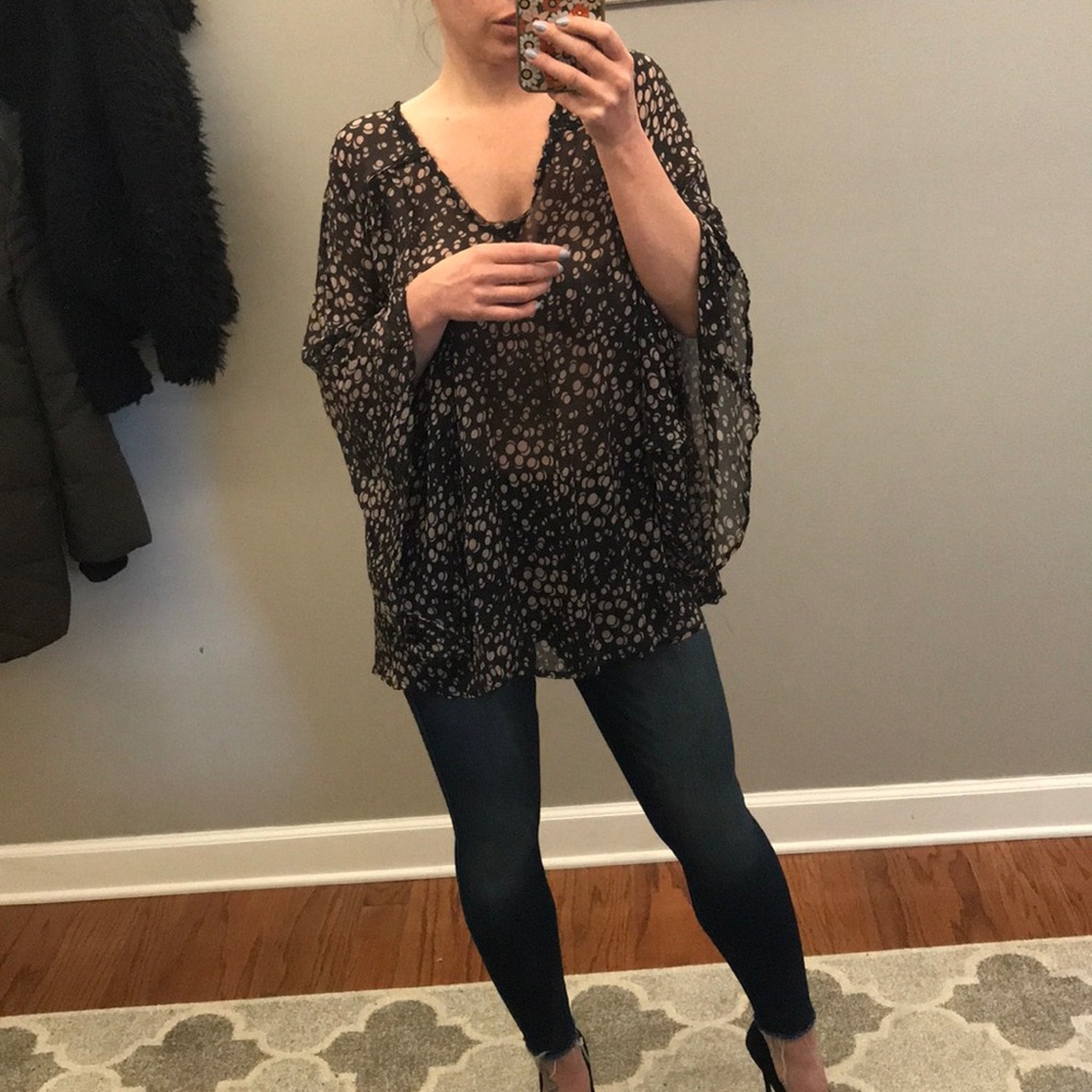 Winter Kate vintage silk bell sleeve blouse
